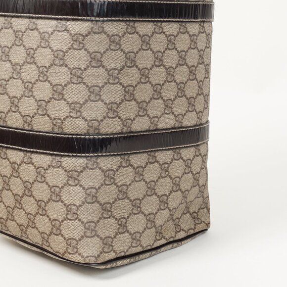 Gucci Brown Patent Medium GG Joy Boston Bag - Picture 5 of 14